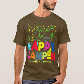 Happy Camper Camping Funny Gifts Mannen Vrouwen Ki T-shirt
