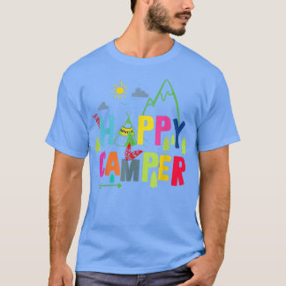 Happy Camper Camping Funny Mannen Vrouwen T-shirt