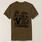 Happy Camper Camping Love Camping Life Funny Manne T-shirt (Design voorkant)