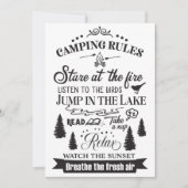 Happy Camper Camping Rules Save The Date (Voorkant)