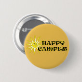 Happy Camper Camping Sunshine Button (Voorkant /achterkant)