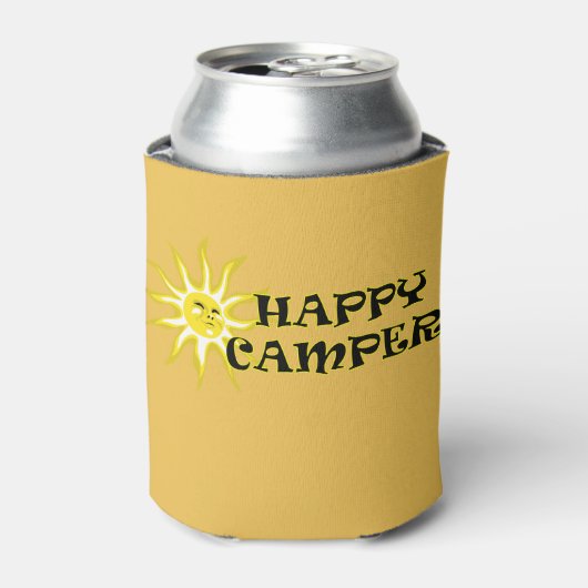 Happy Camper Camping Sunshine Koelbox Blikjeskoeler (Blikje Voorkant)