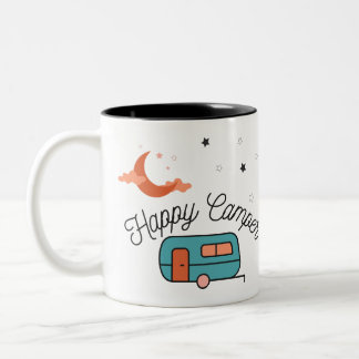 Happy Camper Coffee-Mok Tweekleurige Koffiemok