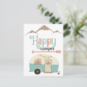 Happy Camper Cute RERV Briefkaart (Staand voorkant)