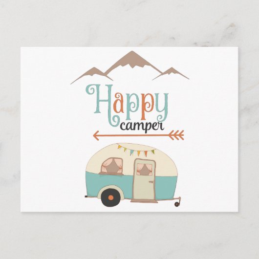 Happy Camper Cute RERV Briefkaart (Voorkant)