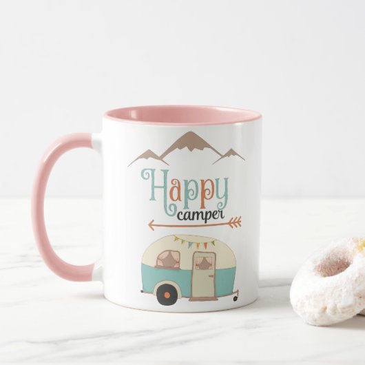 Happy Camper Cute RERV Mok (Met donut)