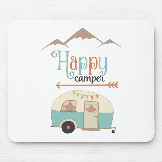 Happy Camper Cute RERV Muismat (Voorkant)