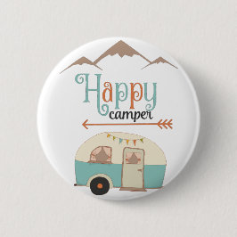Happy Camper Cute RERV Ronde Button 5,7 Cm