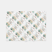 HAPPY CAMPER Cute Retro RV Fleece Deken (Voorkant (Horizontaal))