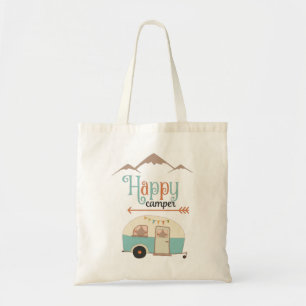 Happy Camper Cute Retro RV Tote Bag