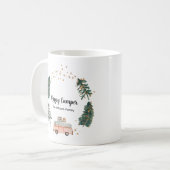 Happy Camper Cute Whimsical Name Script Koffiemok (Voorkant links)