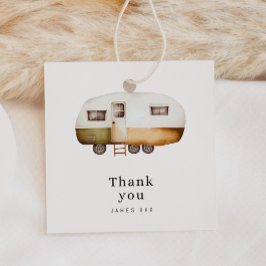 Happy Camper dank u Bedankjes Labels