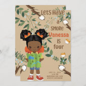 Happy Camper Different Birthday Invitation Kaart (Voorkant / Achterkant)