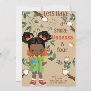 Happy Camper Different Birthday Invitation Kaart