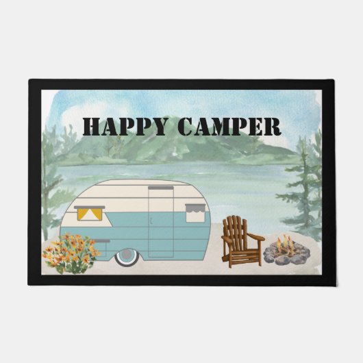 Happy Camper door Mat (Voorkant)