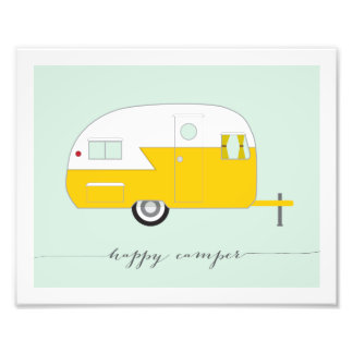 Happy Camper-fotopapier afdrukken Foto Afdruk