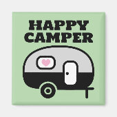 Happy Camper funny magnet for RV trailer home (Devant)