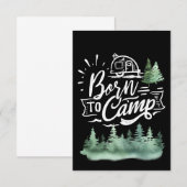 Happy Camper geboren in kamp Bedankkaart (Voorkant / Achterkant)