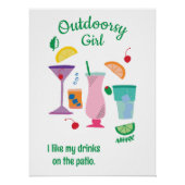 Happy Camper Glampers Cocktails Perfect Poster (Voorkant)