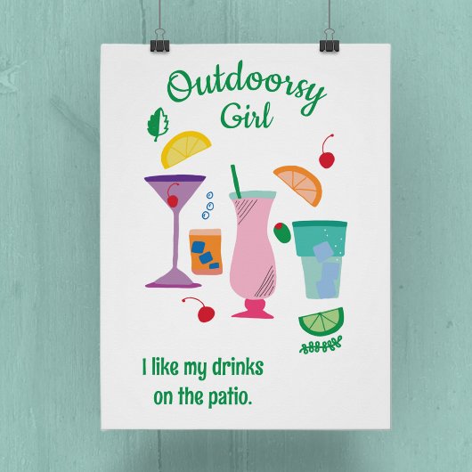 Happy Camper Glampers Cocktails Perfect Poster