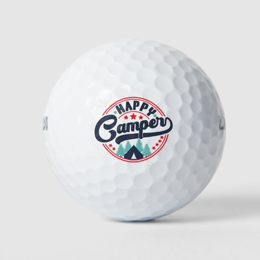 Happy Camper Golf Balls Golfballen (Voorkant)