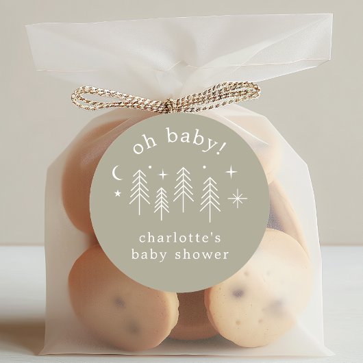 Happy Camper Het is een jongen Ronde Sticker