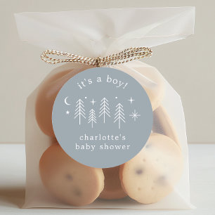 Happy Camper Het is een jongen Ronde Sticker