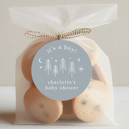 Happy Camper Het is een jongen Ronde Sticker