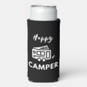 Happy Camper in wit met blauwe achtergrond (Seltzer Voorkant)