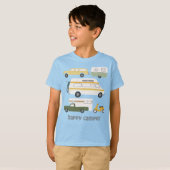 HAPPY CAMPER  kampeerwagen RV CUSTOM T-shirt (Voorkant volledig)