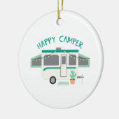 Happy Camper Keramisch Ornament (Links)