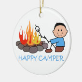 Happy Camper Keramisch Ornament (Links)