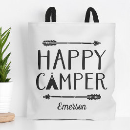 Happy Camper Kinderen Monogrammed Draagtas