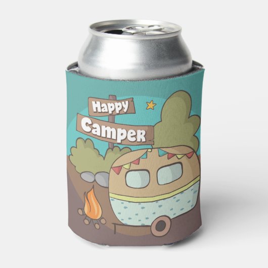 Happy Camper Koelbox Blikjeskoeler (Blikje Voorkant)