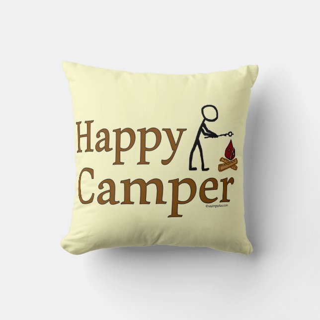 Happy Camper Kussen (Voorkant)