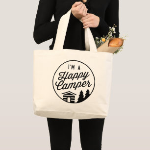 Happy Camper Large Canvas tas