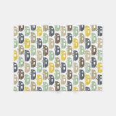 Happy Camper | Modern Camper Blanket Retro Blues Fleece Deken (Voorkant (Horizontaal))