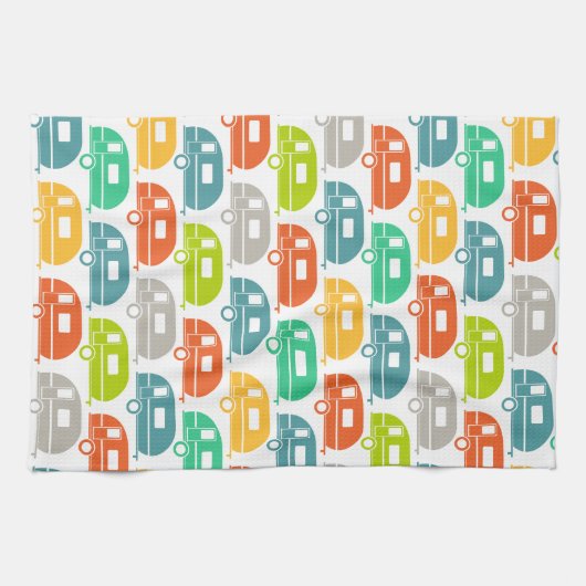 Happy Camper | Modern Camper Decor Brights Theedoek (Horizontaal)