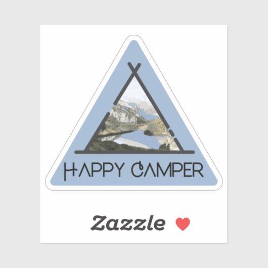 Happy Camper - Mountain River sticker (Vel)