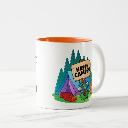 Happy Camper Mug à deux tons (Devant droit)
