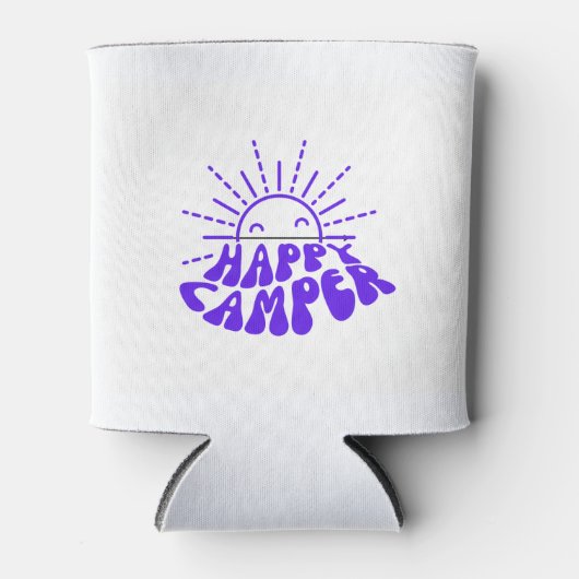 Happy Camper op een Blikjeskoeler (Voorkant)