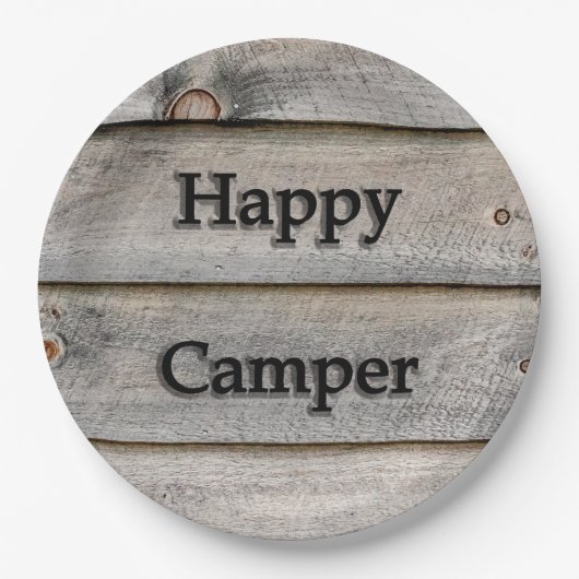 Happy Camper Papieren Bordje (Voorkant)