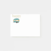 Happy Camper Personality Gold Blauwgroen Travel Tr Post-it® Notes (Voorkant)