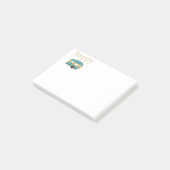 Happy Camper Personality Gold Blauwgroen Travel Tr Post-it® Notes (Schuin)