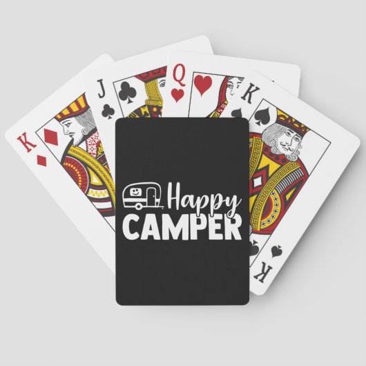 Happy Camper Quote (wit) Pokerkaarten (Achterkant)