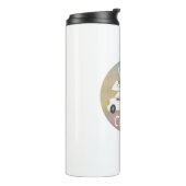 Happy Camper Rainbow RV Sunset Motorhome RV Thermosbeker (Gedraaid links)