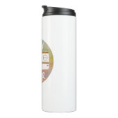 Happy Camper Rainbow RV Sunset Motorhome RV Thermosbeker (Geroteerd rechts)