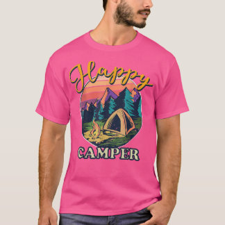 Happy Camper Retro  Funny Matching Camping T-shirt