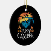 Happy Camper Retro overeenkomende Camping Crew Keramisch Ornament (Rechts)