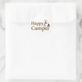 Happy Camper Ronde Sticker (Tas)